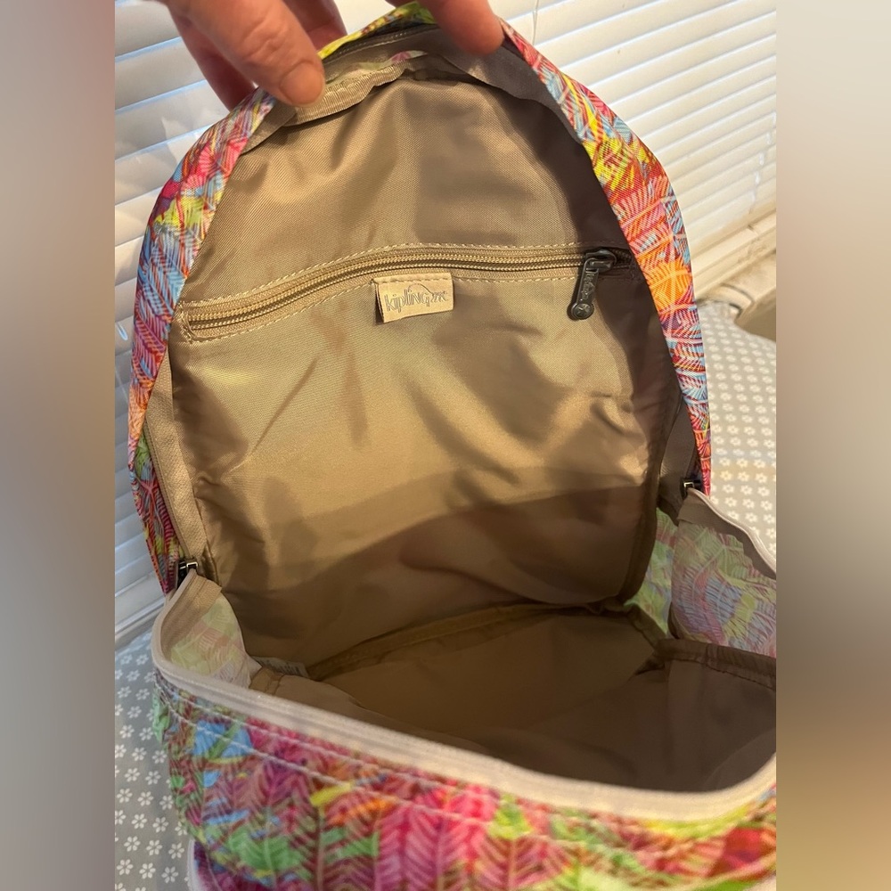 Kipling Multicolor Tropical Print Backpack in Pin… - image 5